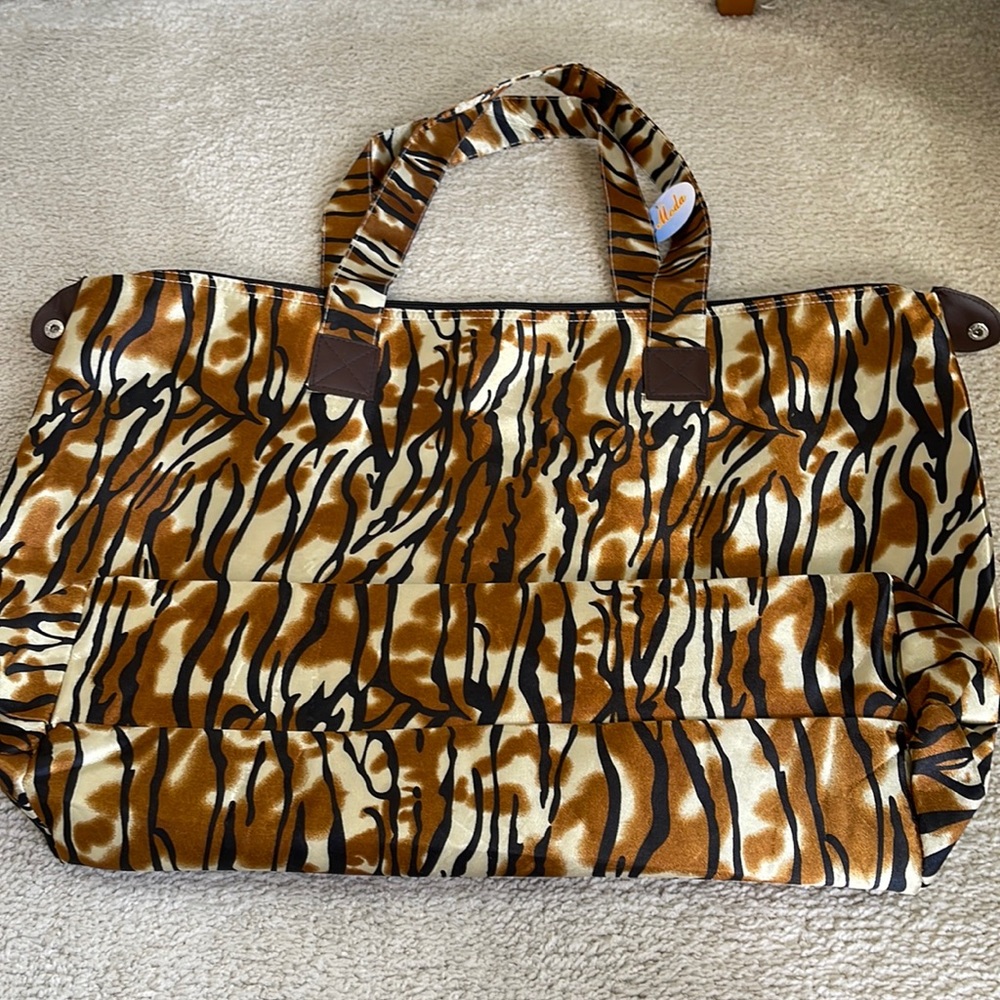 Animal print tote